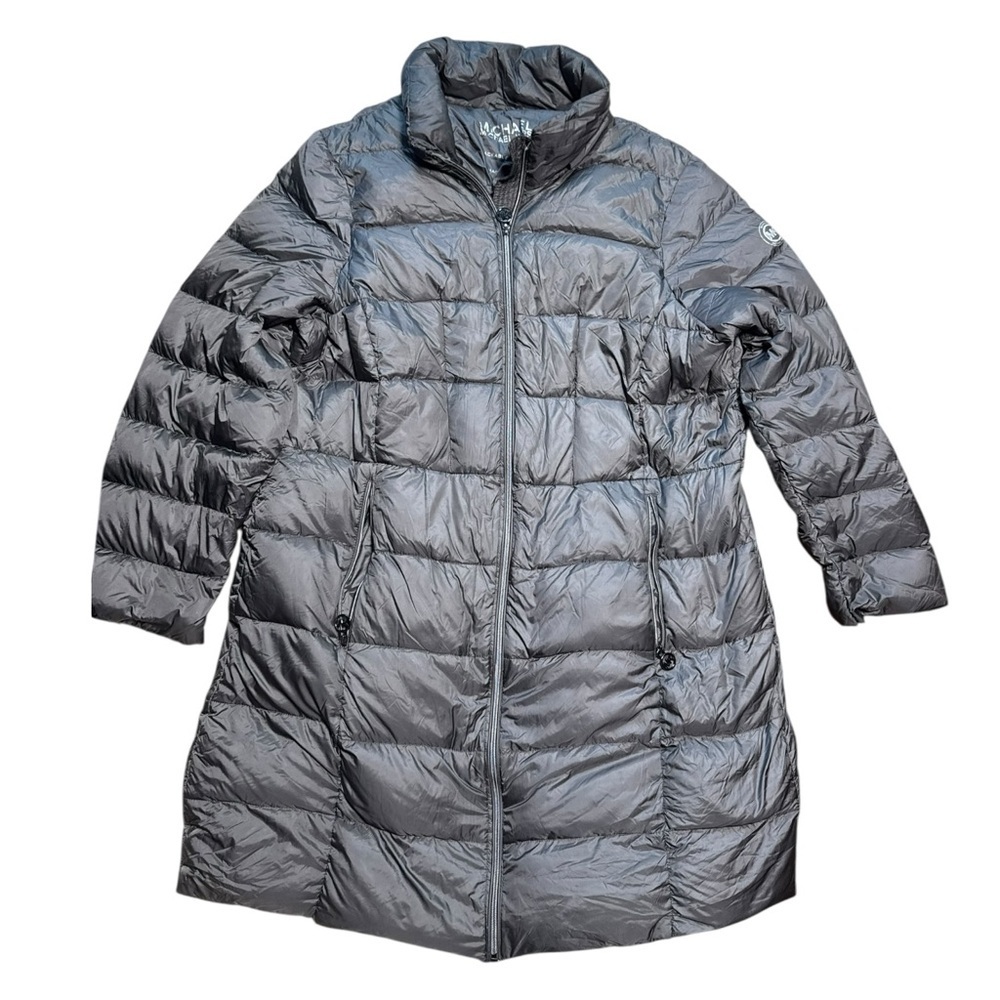 Michael Kors Hooded Long Packable Down Puffer Coat Down Waterfowl Feathers 2XL - Picture 11 of 15